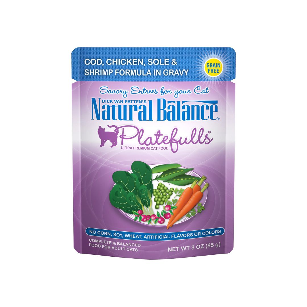 Natural Balance Cat Food Pouches COD Chicken, Sole and Shrimp